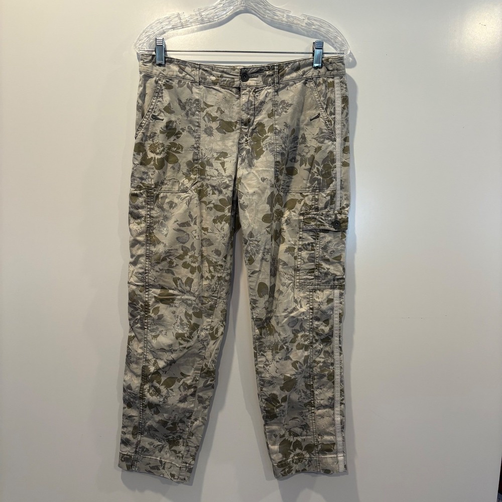 Hei Hei Anthropologie Utility Cargo Pants Womens Size 6 Green Floral